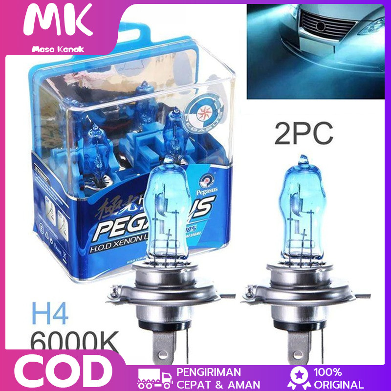 Lampu Depan Mobil LED Super Terang 2PCS Lampu Halogen H4 100w 12v 6000k Warna Putih Untuk Fog Lamp /