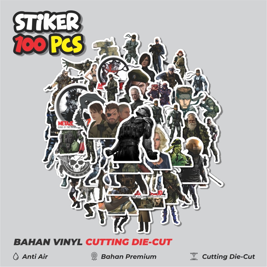 

Terbaru! 50 pcs Stiker Konami Game Series Metal Gear Solid Character Mix Dekorasi Lucu Kreatif untuk Notebook, Skateboard, HP