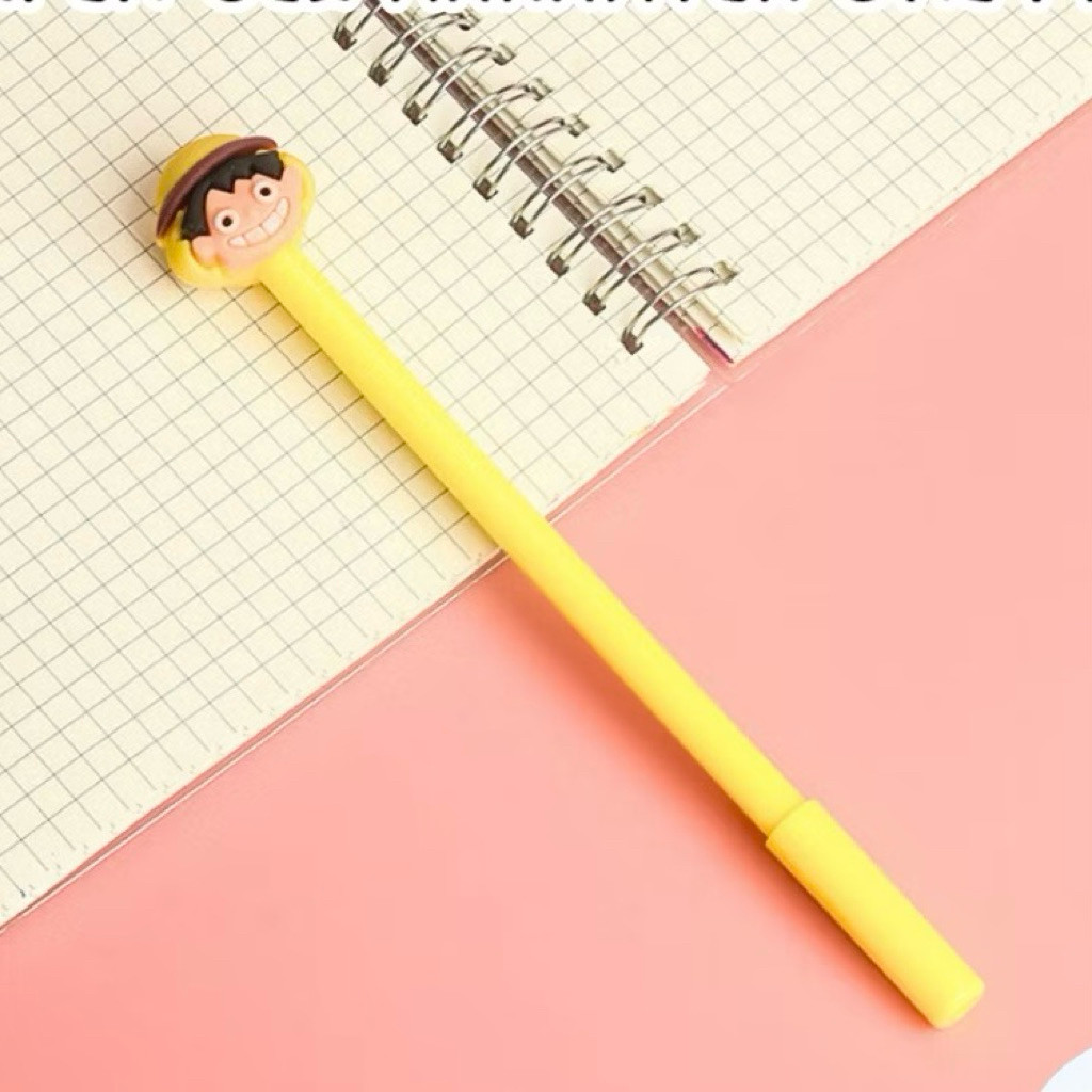 

Pulpen Gel Karakter One Piece Pirates Premium Pena Luffy Zoro Robin Bajak Laut Lucu Unik Imut Termurah