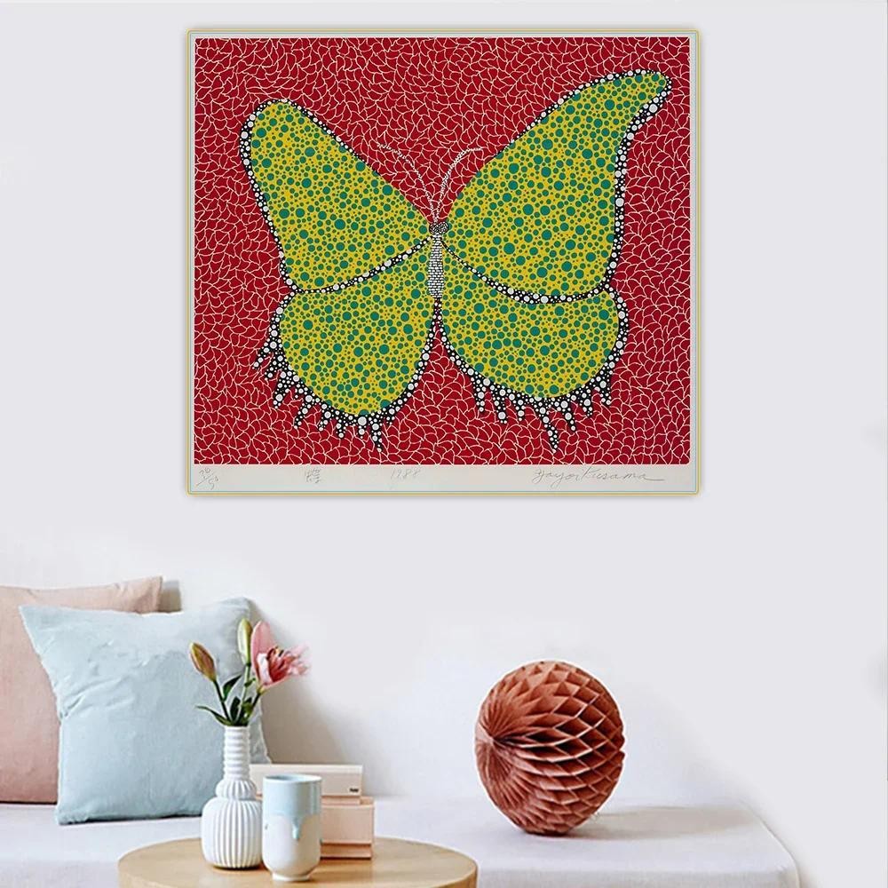 

Citon Yayoi Kusama《Butterfly, 1988》Canvas Art Oil Painting Famous Artwork Poster Picture Wall Background Decor Home Decoration
