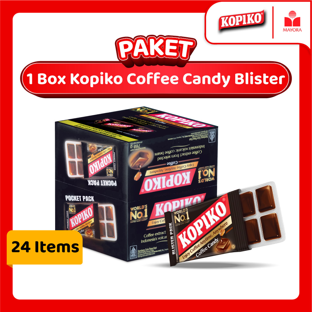 

Paket 1 BOX Permen Kopiko Coffee Candy Blister