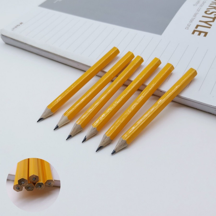 

6/12/18 Wooden mini pencils, yellow wood pencils for writing, drawing and sketching