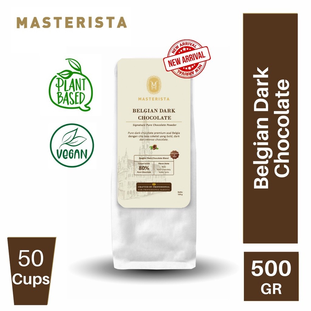 

Masterista Belgian Dark Chocolate Powder 500gr / 80% Pure Chocolate