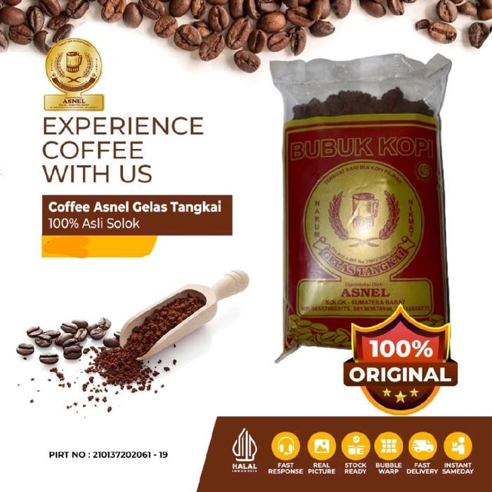 

BUBUK KOPI ASNEL CAP GELAS TANGKAI 100 GRAM ASLI SOLOK KOPI HITAM HARUM DAN NIKMAT