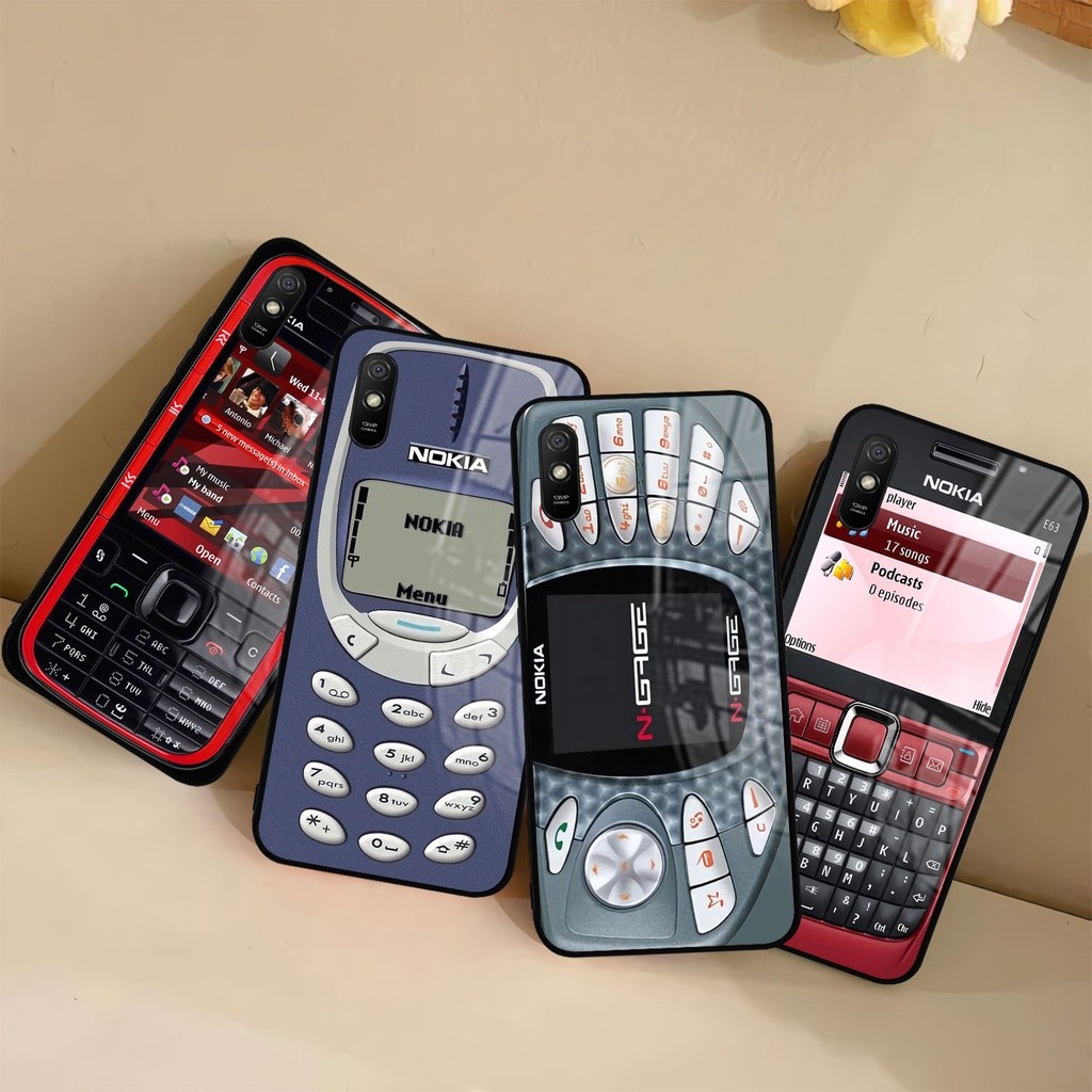 Case Glossy Kilau Redmi 9A | Casing Hp Xiaomi | Pelindung Smartphone | Motif Nokia Jadul