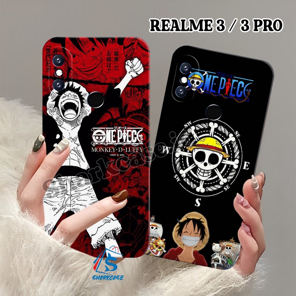 Case Realme 3 / 3 PRO / 5 PRO / 5 / 5i / 5s / C3 / C2 / C1 Motif Anime One Piece Gear Luffy Terbaru 
