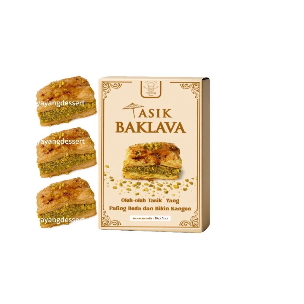 

Gendis.store6 Tasik Baklava Pistachio Kunafa - Yayang Dessert