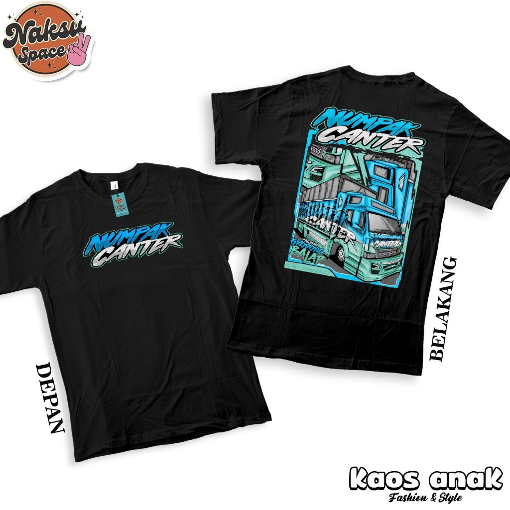 KAOS ANAK TRUK NUMPAK CANTER BAJU TRUK CANTER MANIA BAJU TRUK OLENG ANAK