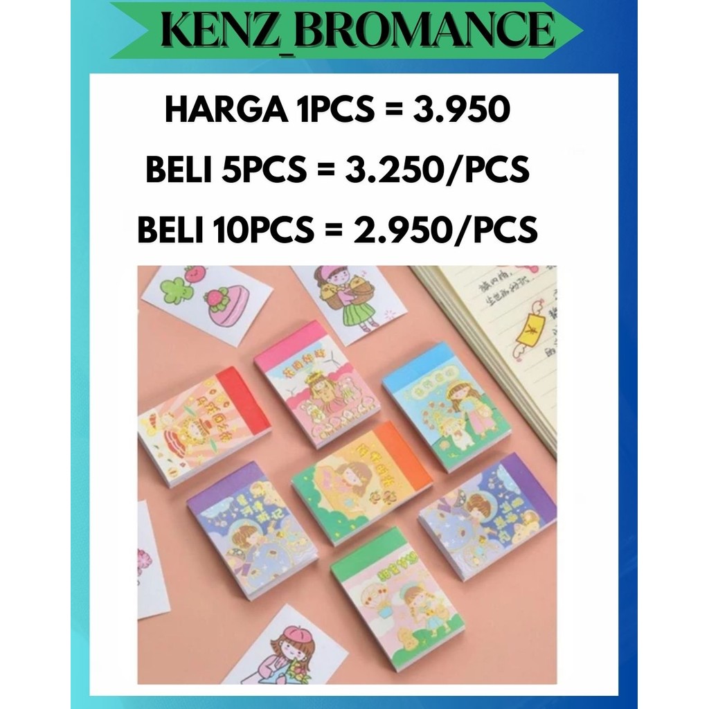 

KENZ [24 Lembar] Stiker Buku Momo Kecil Mini VIRAL/ Sticker Note Washi Karakter Manga Anak
