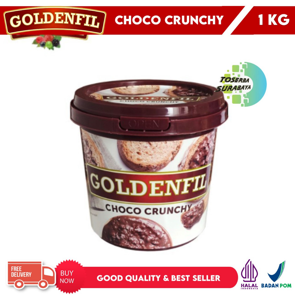 

Goldenfil Choco Crunchy Selai Cokelat Malt Krispi 1kg