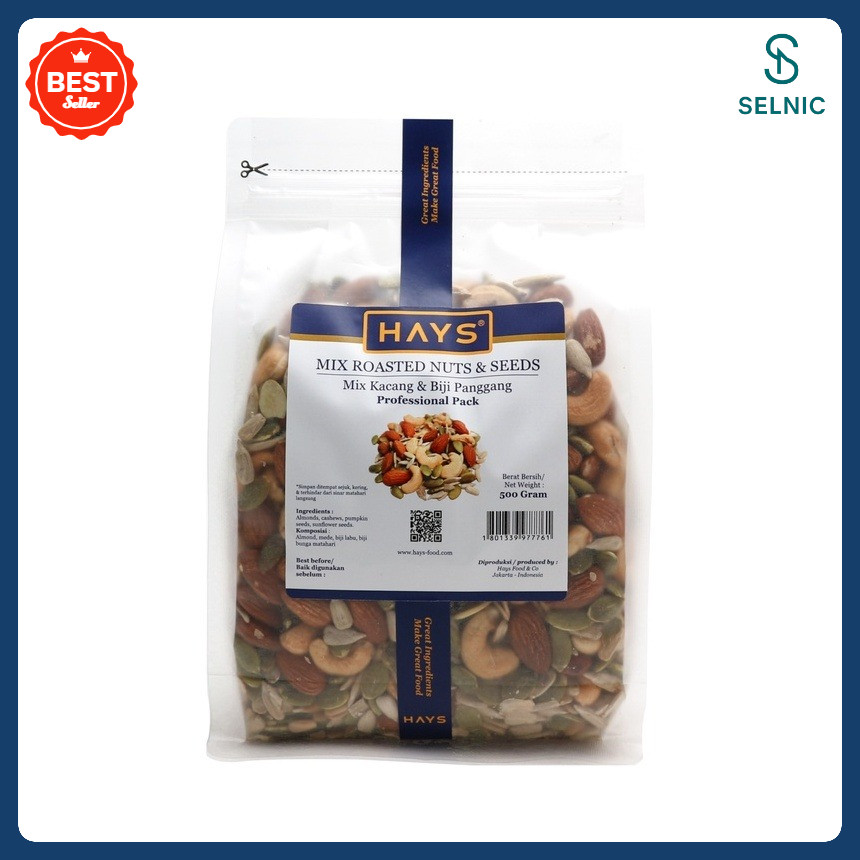 

Promo Mix Roasted Nuts & Seeds 500 GRAM Almond Mede/Mete Pumpkin Sunflower panggang