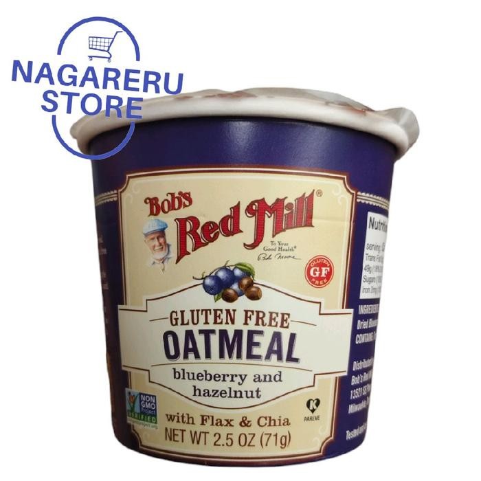 

Bob's red mill gluten free oatmeal blueberry aand hazelnut with flax and chia 71gr