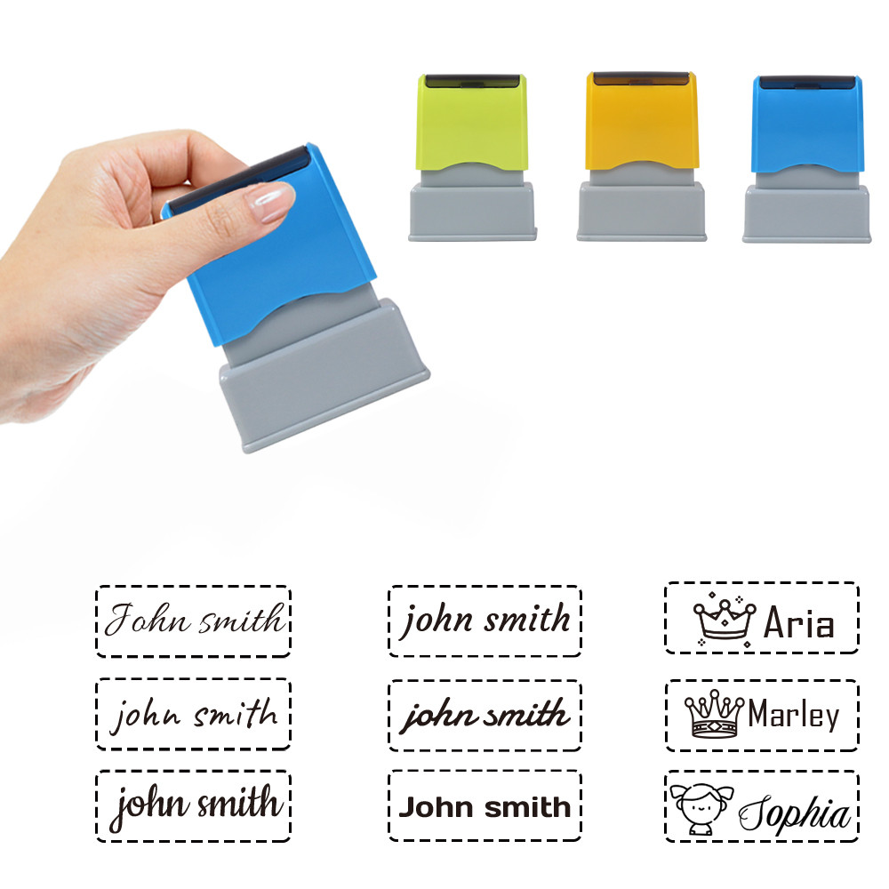 

Personalized Kid Name Brand Compa Name Logo Teacher Ink Stamp For School Student Signature Selfing-Inking Letter Stamp Name Toy