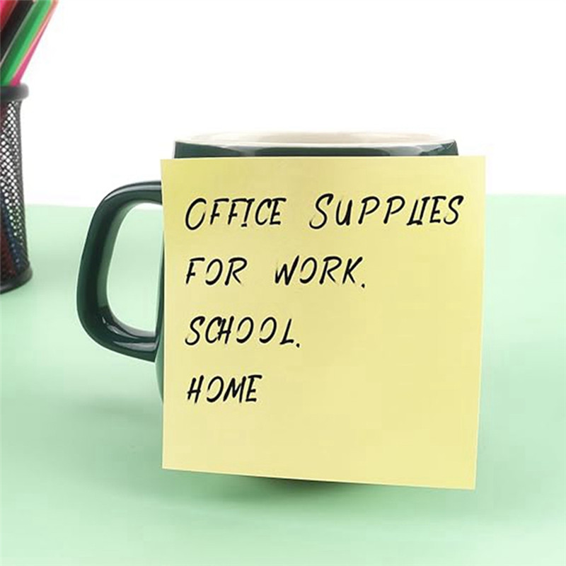

16 Books With A Total Of 1,600 Sticky Notes Yellow Paper Self-Adhesive Sticky Notes Memo Notes Office Reminder Note Paper