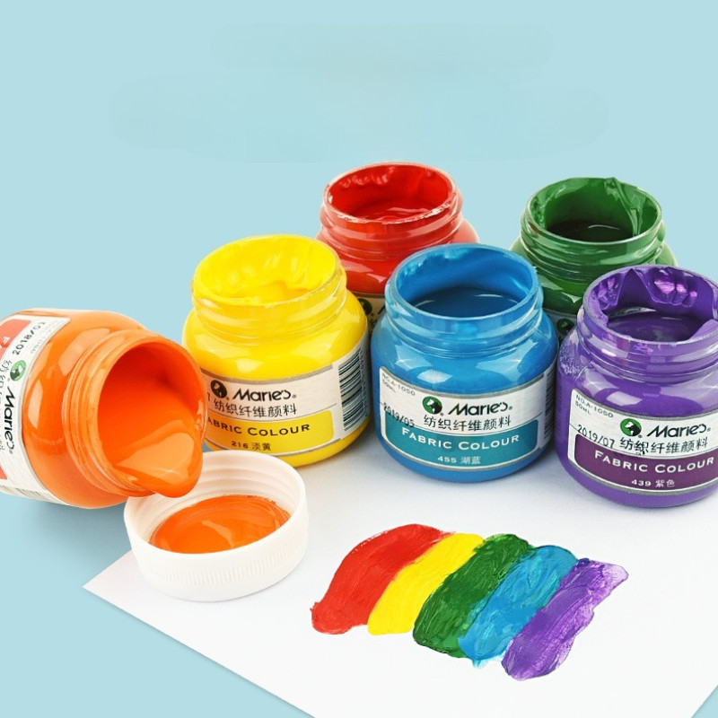 

50ml Textile Pigment Waterproof No Fading Strong Adhesion and Coverage for Handmade DIY Clothing Fabric Doll Textile Graffiti