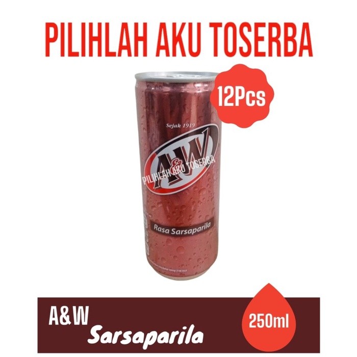 

A&W Sarsaparila Root Beer KALENG CAN 250 ml - ( HARGA 12 Kaleng )