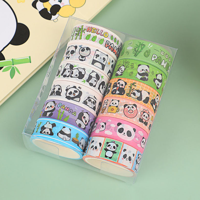 

12 Rolls Panda Washi Tape Journaling Supplies Washi Tapes Cinta Adhesiva Decorativa Scrapbooking Diary Decoration Washitape