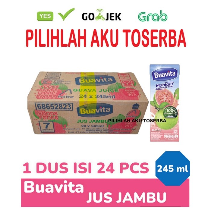

BUAVITA GUAVA Jus Jambu 245 ml - ( HARGA 1 DUS ISI 24 pcs )