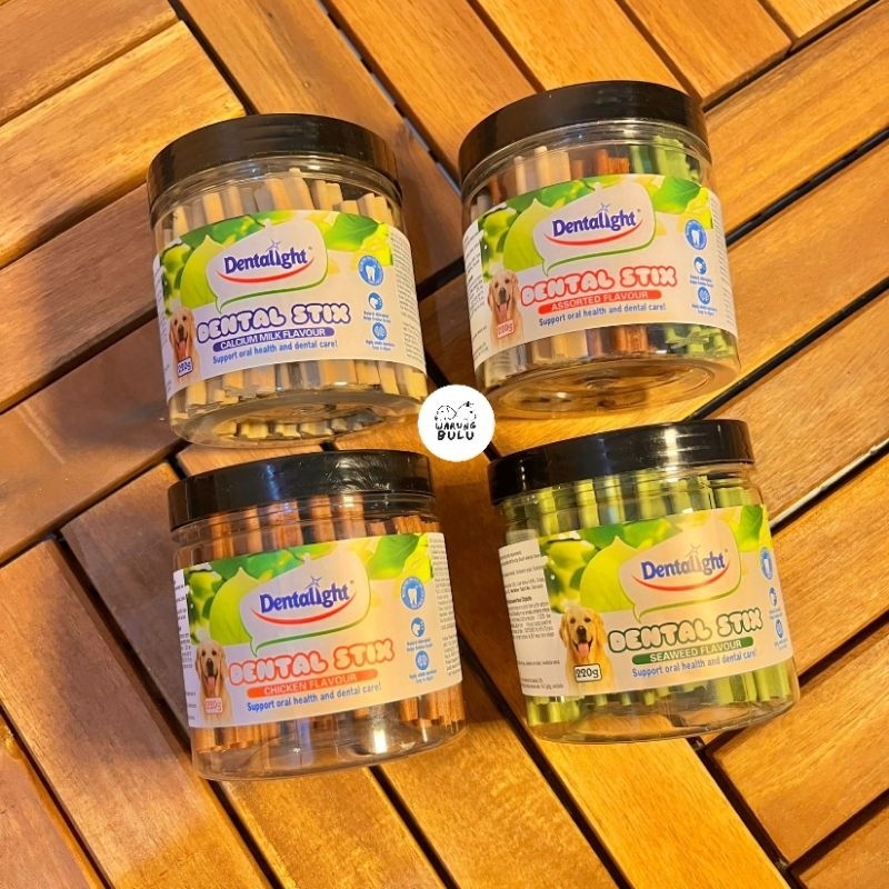 

Dentalight Dental Stix 220 gram Seaweed, Calcium Milk, Chicken, Assorted | Snack sehat untuk anjing | Pembersih gigi Anjing | Snack Anjing | Makanan Anjing sehat | Cemilan Anjing sehat | Treat Anjing | Dental Chew | Pengasah Gigi Anjing | Dog Snack Import