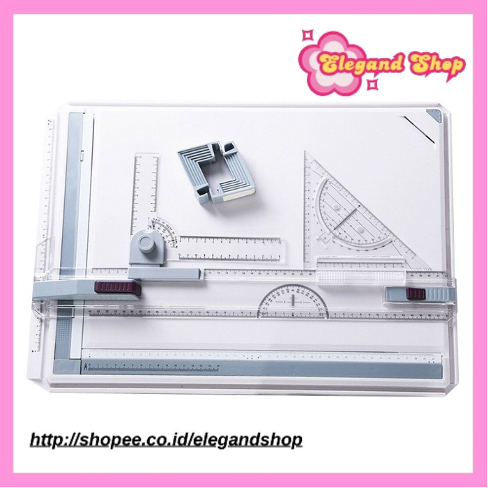 

Plastic Material and ABS Plastic Type A3 Drawing Board Table with Clear Ruler Parallel Motion and Adjustable Angle