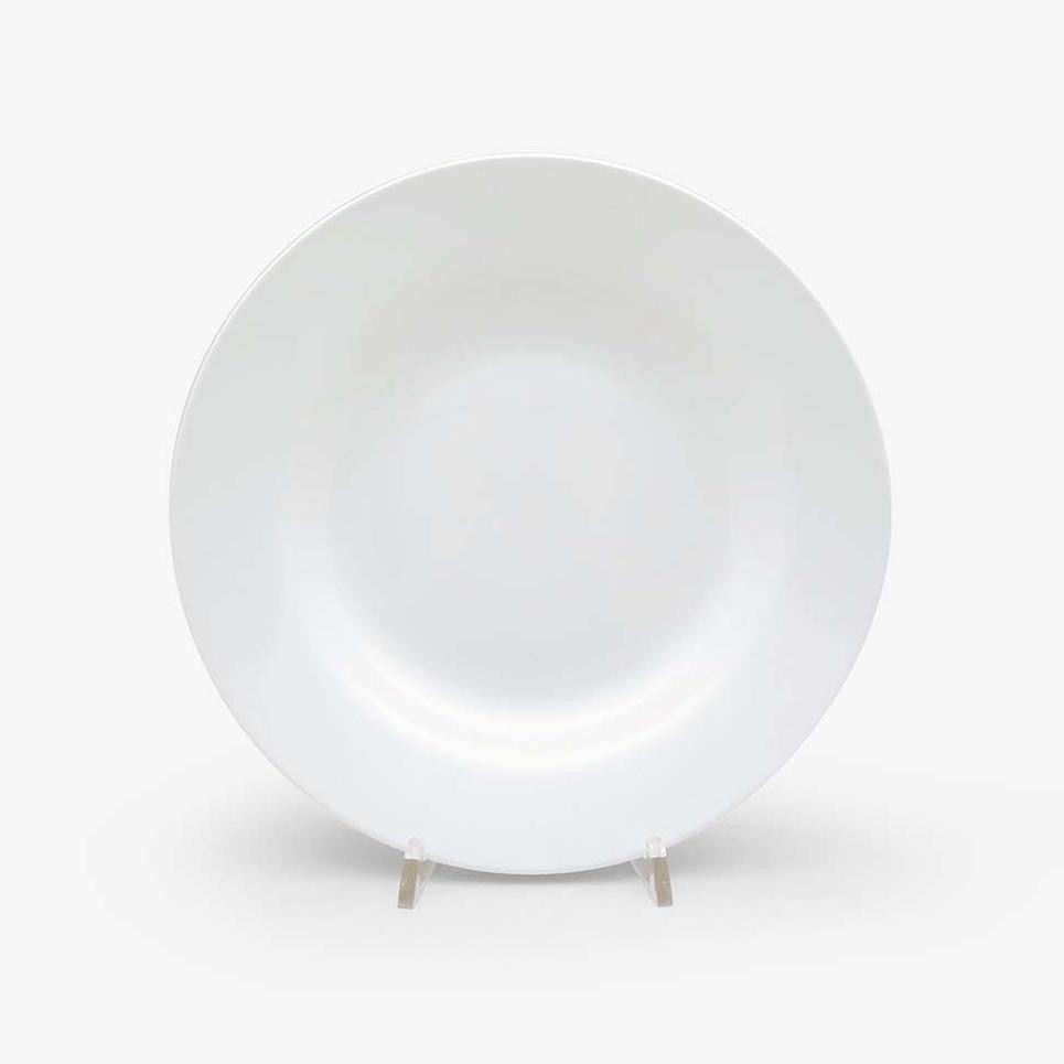 Piring Makan Cekung Keramik Putih 23 cm Isi 1