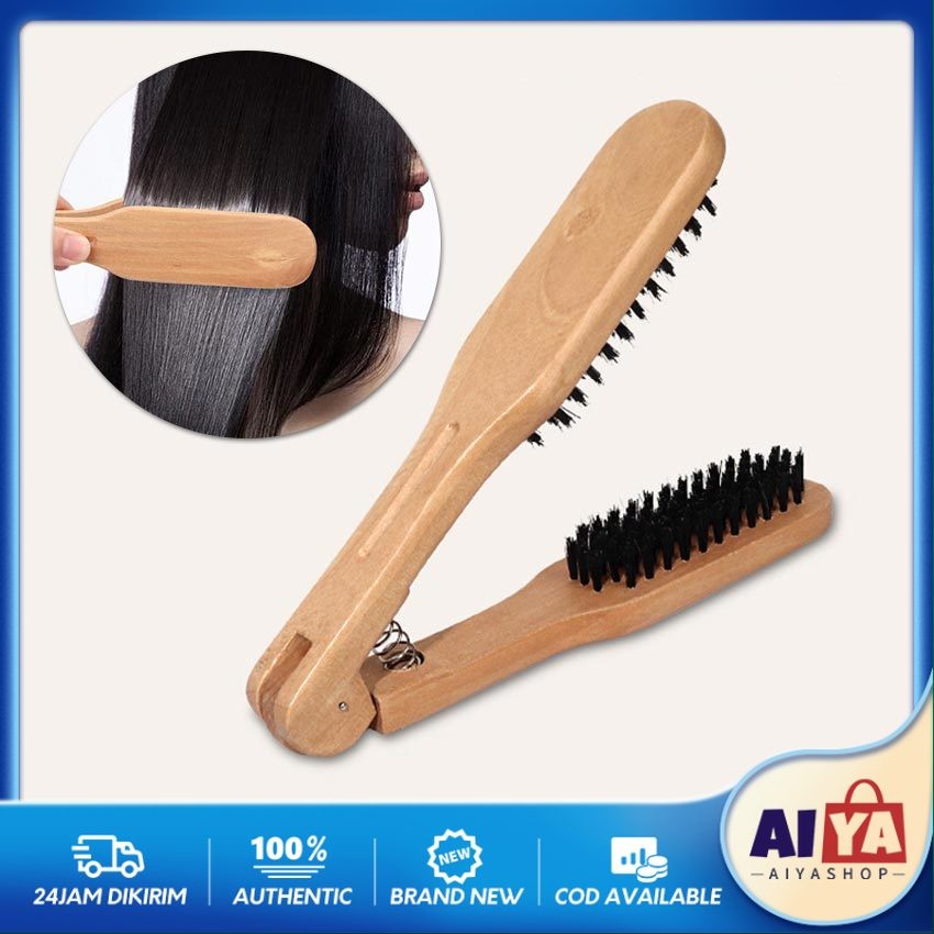 Sisir Catok Kayu Rambut Lurus Sisir Jepit Pelurus Rambut - Sisir Sikat Rambut