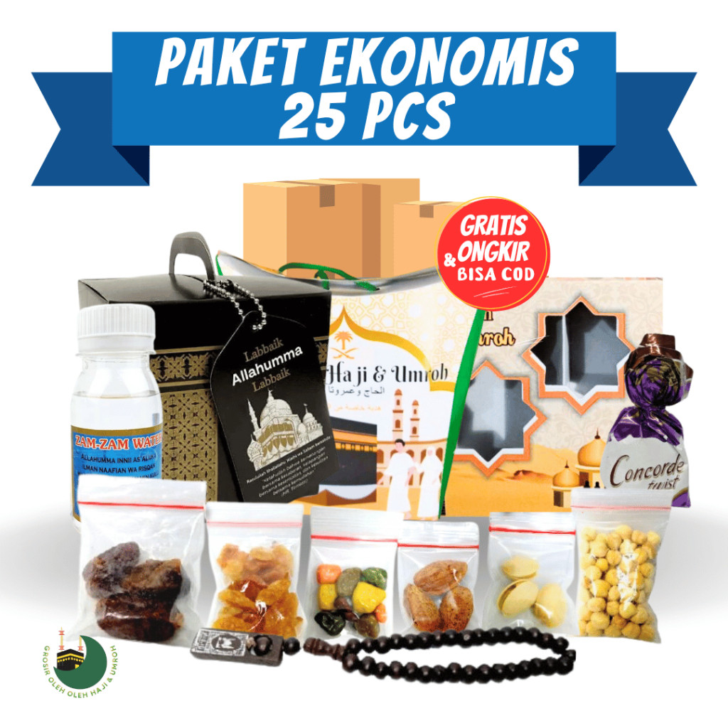 

Paket Oleh Oleh Haji dan Umroh Ekonomis Dus Tali teng-teng Kabah 25 paket Hampers Premium Terlengkap