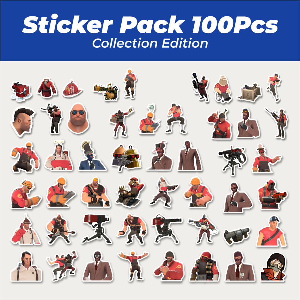 

Hot Stiker Game Series Team Fortres Character V4 Lucu Anti Air Stikers Berperekat Waterproof Sticker Decal Buat Motor Helm Buku Journal Koper Casing HP Laptop Botol Minum