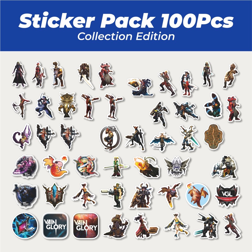 

Hot Stiker Video Game Series Vain Glory Lucu Anti Air Stikers Berperekat Waterproof Sticker Decal Buat Motor Helm Buku Journal Koper Casing HP Laptop Botol Minum