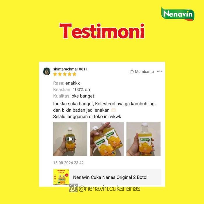 

Promo Nenavin Cuka Nanas 300 ml 100% Nanas Asli Tanpa Campuran Air