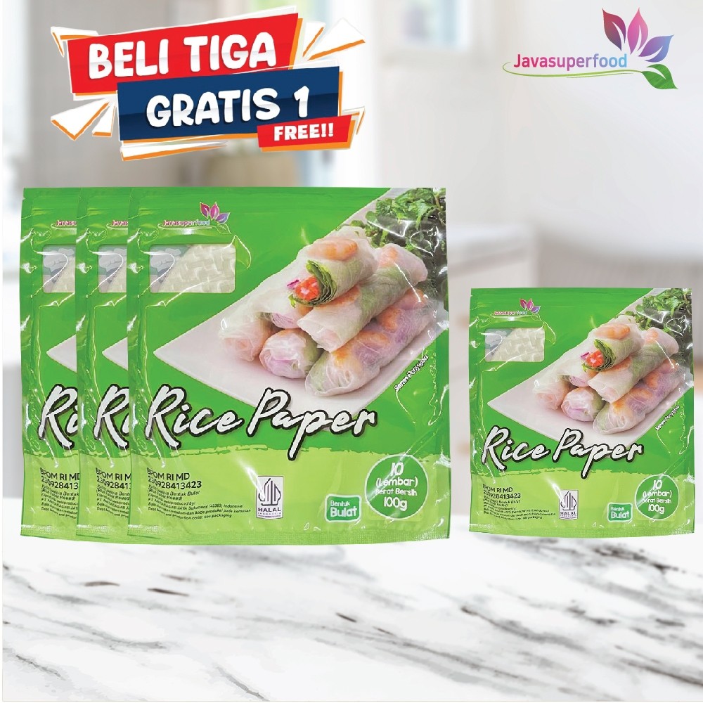

[BELI 3 GRATIS 1] Rice Paper 100G / Banh Trang High Quality Rice Paper / Kulit Lumpia Vietnam Rice Paper / rice roll spring roll