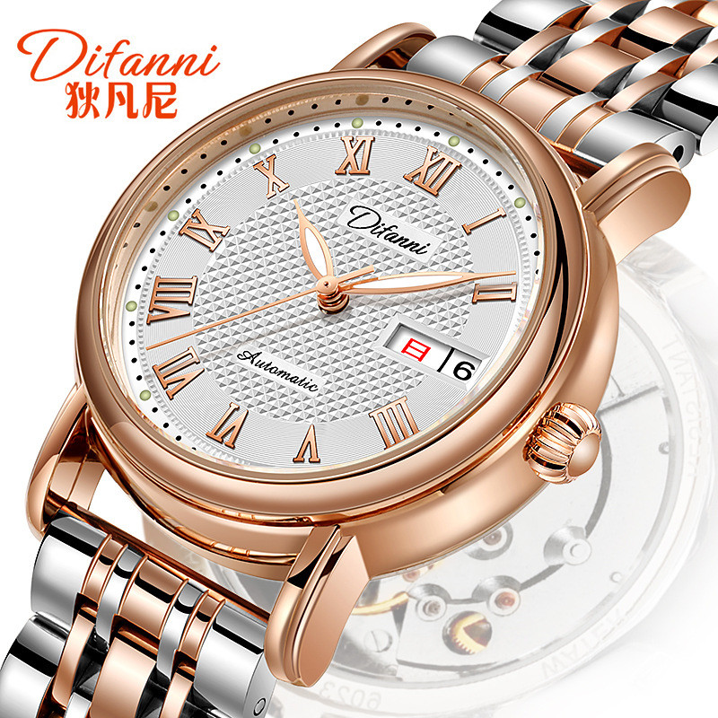 

Jam Tangan Mekanik Wanita Otomatis Penuh Dial Romawi Swiss Difany Asli Tren Fashion Kalender Ganda Tahan Air Bercahaya