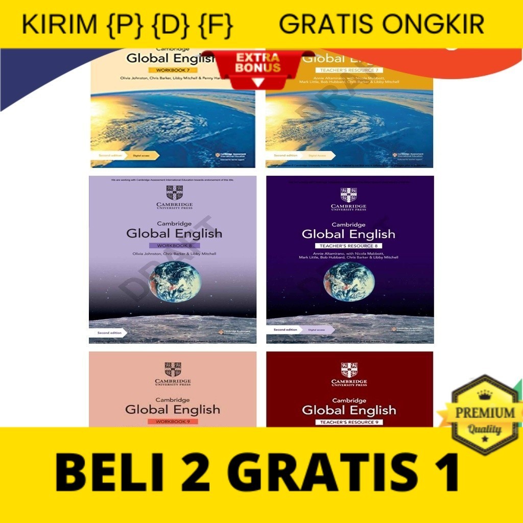 

{P} {D} {F} 2nd Edition / Cam Global English Workbook & Teache Book 7-8-9 / Black & White