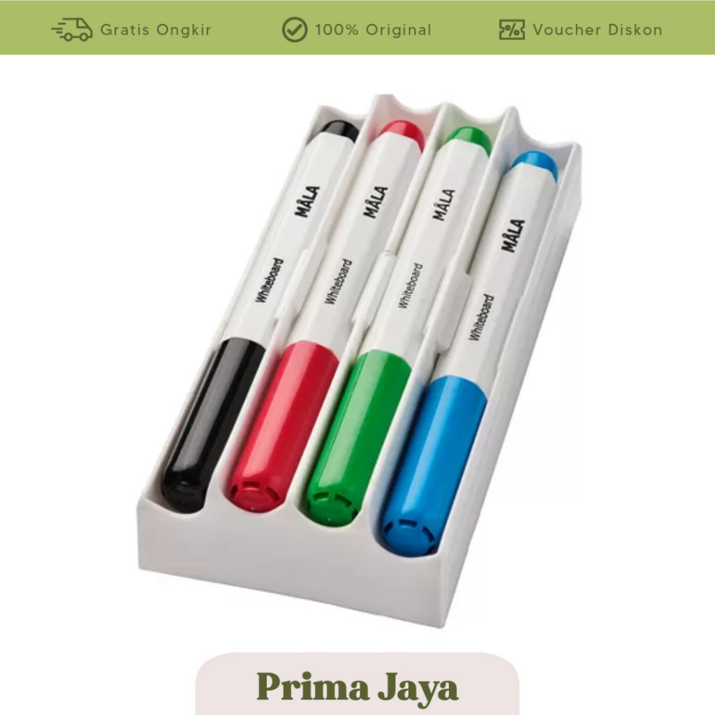

NEW ARRIVAL IKEA MALA Pulpen papan tulis dengan penghapus 4 unit MA354