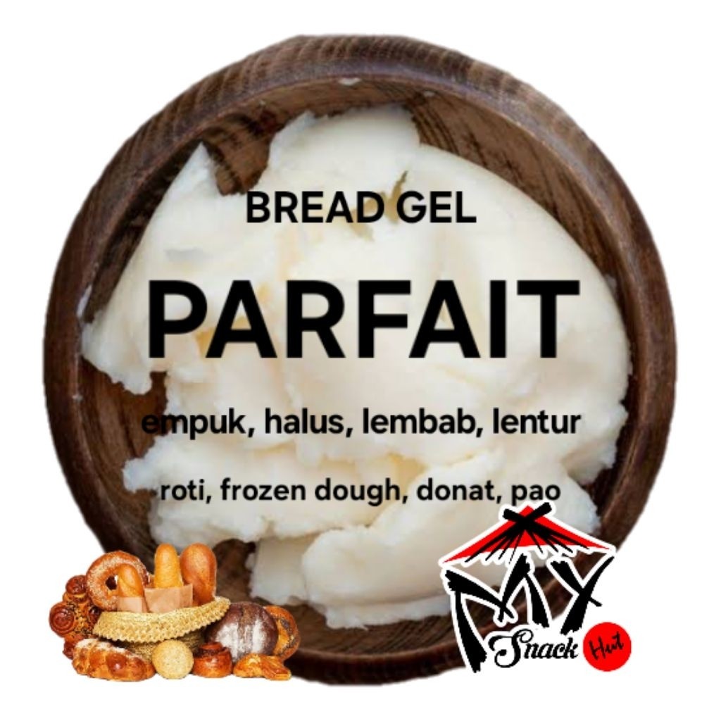

PARFAIT GEL 250GR PELEMBUT PENGHALUS REMAH ROTI CRUMB SOFTENER LEMBUT LEMBAB TIDAK CEPAT KERING HALAL