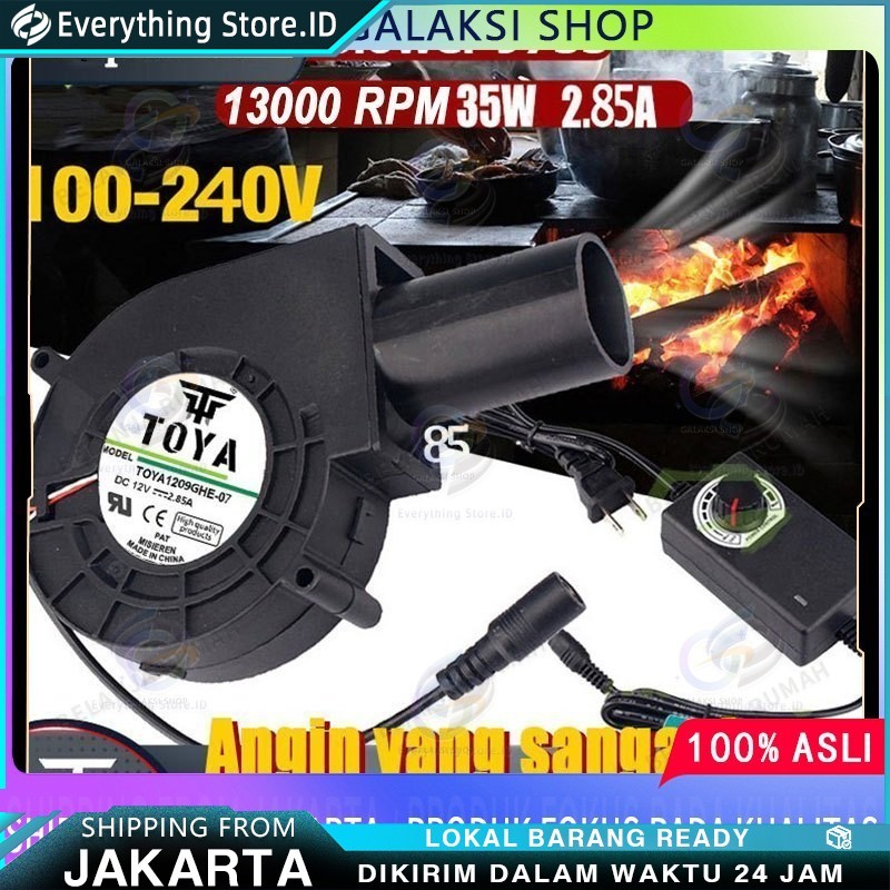 【COD】TOYA 13000 RPM Blower Fan adalah perangkat blower untuk kompor oli bekas, dapat disesuaikan kec