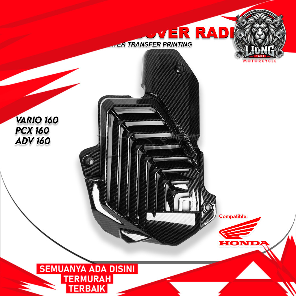 LIONGPART - COVER TUTUP RADIATOR CARBON PCX 160 / VARIO 160 COVER RADIATOR CARBON ADV 160