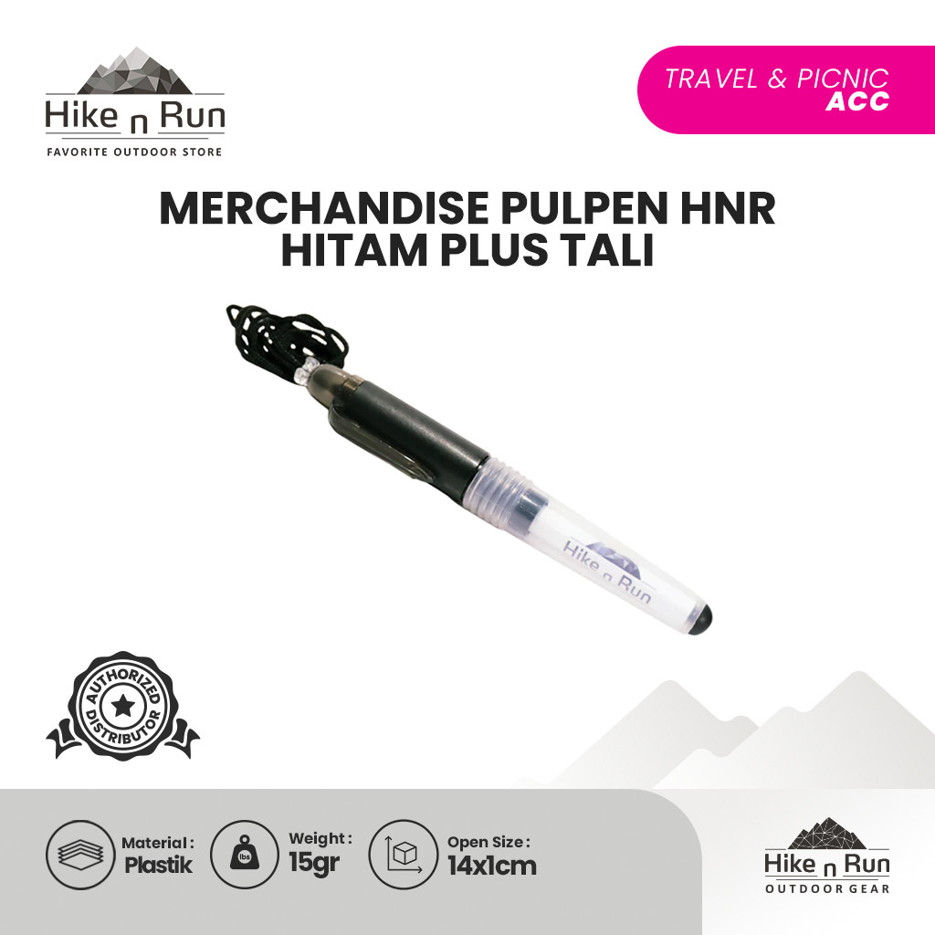 

Hike N Run Ballpoint - Merchandise Pulpen HNR Hitam Plus Tali