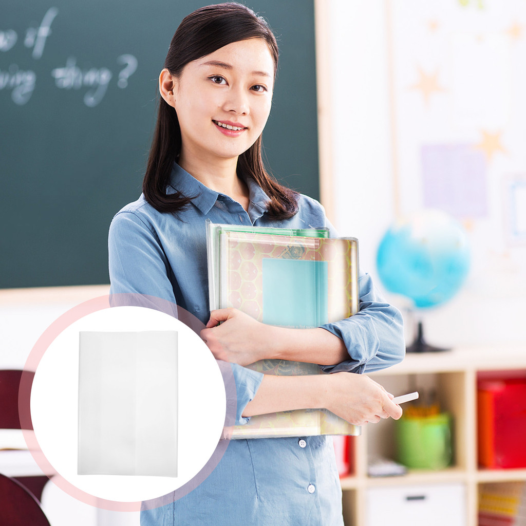 

5pcs Waterproof Book Covers Clear Plastic Protective Covers for School Books Transparent PP Material Student Notebook Exercise