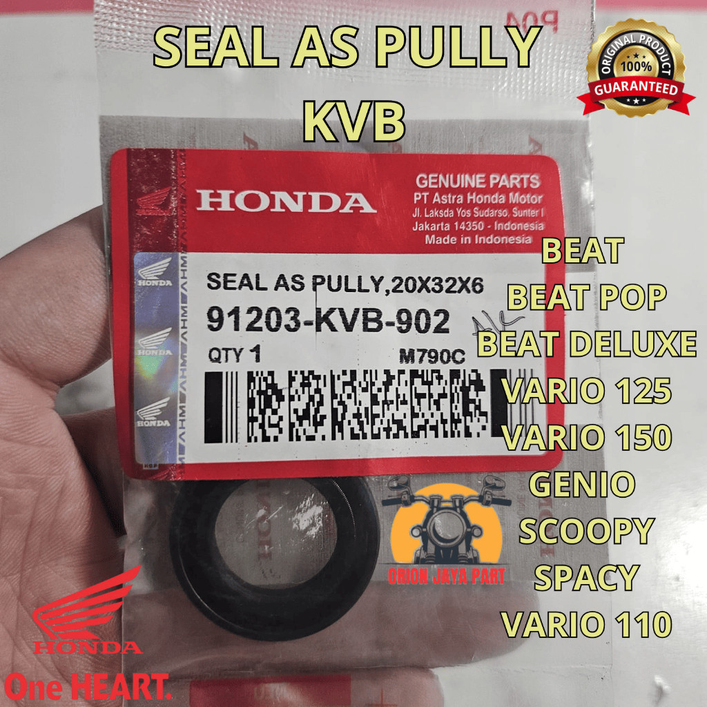 SEAL SIL AS PULLY BEAT FI BEAT KARBU BEAT ESP KVB VARIO KARBU VARIO 125 VARIO 150 SCOOPY SPACY AHM O