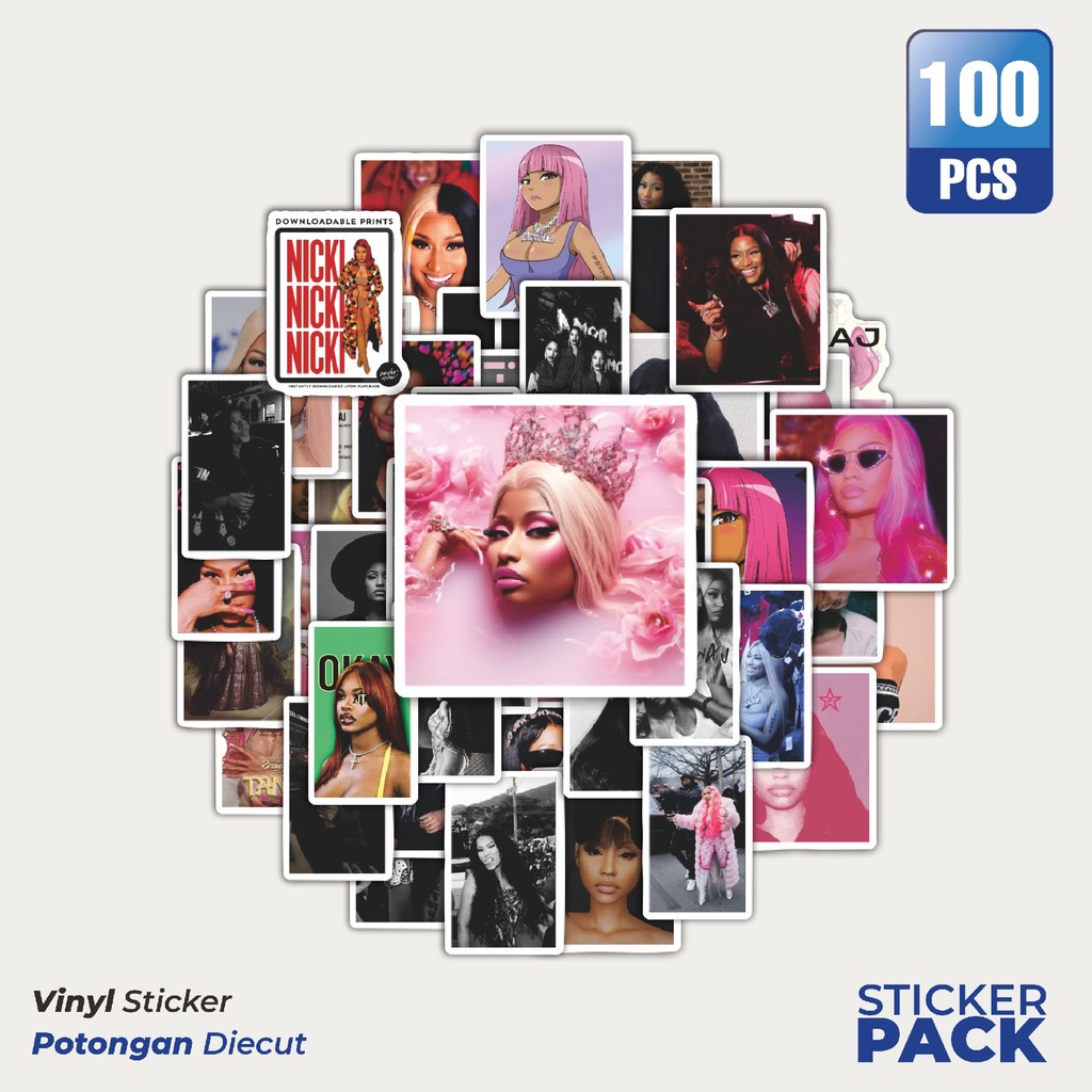 

Super Hemat! 100 PCS Stiker Nicki Minaj Rapper dan Penyanyi Waterproof Aesthetic- Untuk Laptop, Motor, dan Helm - Paper Stationery Pack