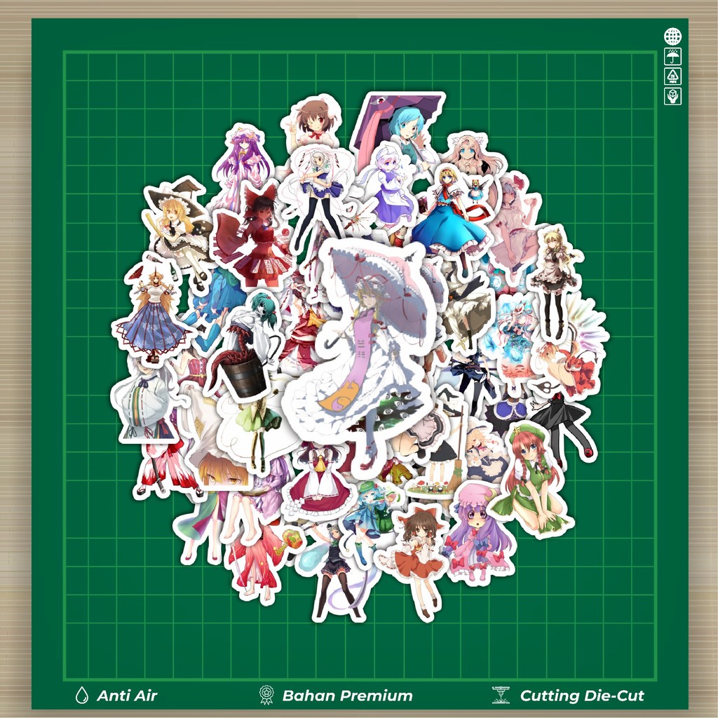 

HOT 50 PCS STIKER Stiker Game Series Touhou Project Karakter Mix 1 Stiker Fashion Cars Decal Dingin Kartu Album Custom Vinyl Anti Air- Sticker Aesthetic Buku Journal Koper Casing HP Tablet Laptop Helm Motor Botol Minum