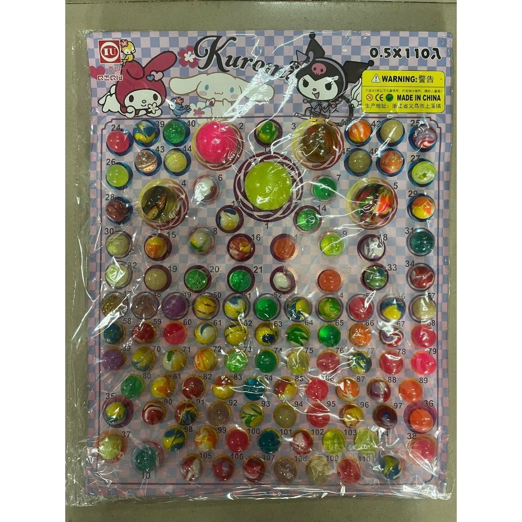 XS23WE Mainan Lotre Bekel (Isi 110) Mainan Berhadiah Bola Bekel