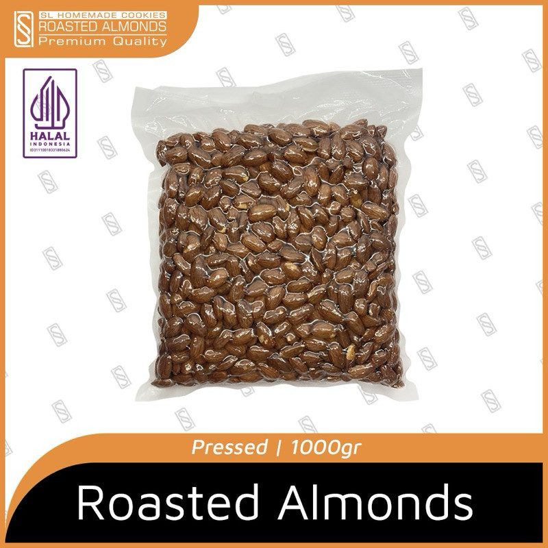 

KACANG ALMOND PANGGANG PREMIUM 1 KG / 1000GRAM ALMOND ROASTED GRADE A / PREMIUM