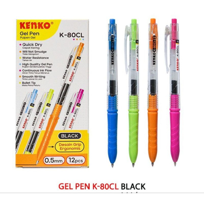 

Pulpen Gel Kenko K-80CL ( 1pak/12pcs )