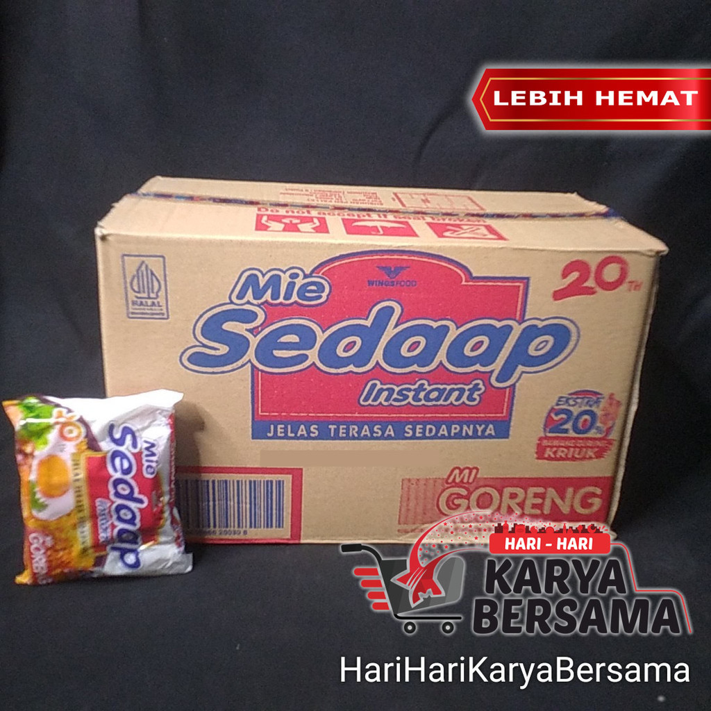 

MIE SEDAAP INSTAN MI GORENG ISI 40PCS X 90GR -PER KARTON
