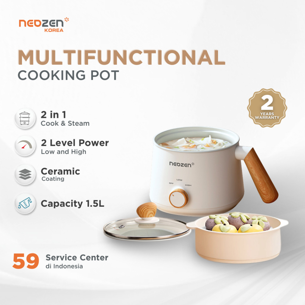 Terlaris Neozen - Panci Listrik Multifungsi Multifunction Cooking Pot Portable /Wajan Listrik/Teflon