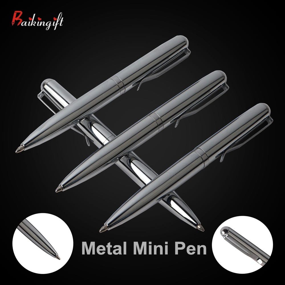 

Mini Metal Ballpoint Pen Rotating Pocket-size Pen Portable Ball Point Pen Small Oil Pen Exquisite Brief Office & School Supplies