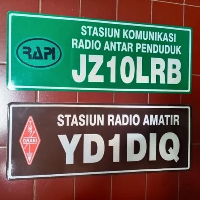 PAPAN CALLSIGN RAPI/ORARI - AKRILIK