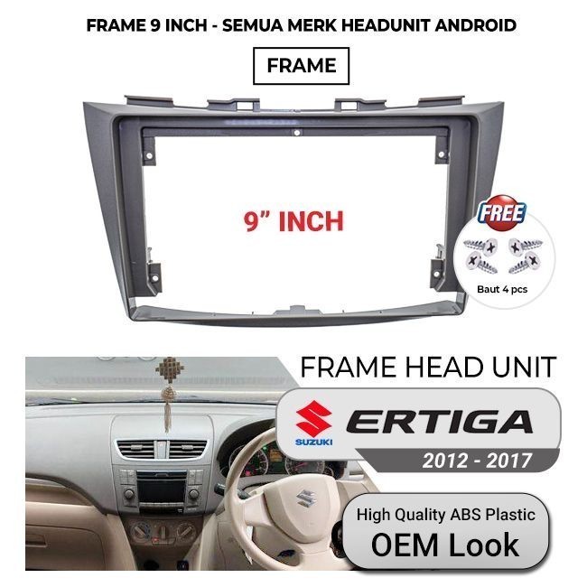 Frame Head Unit Mobil Ertiga 9 Inch 2012-2017